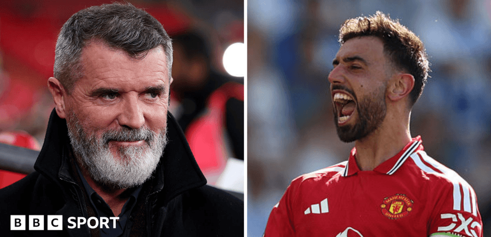 Roy Keane and Bruno Fernandes during match events