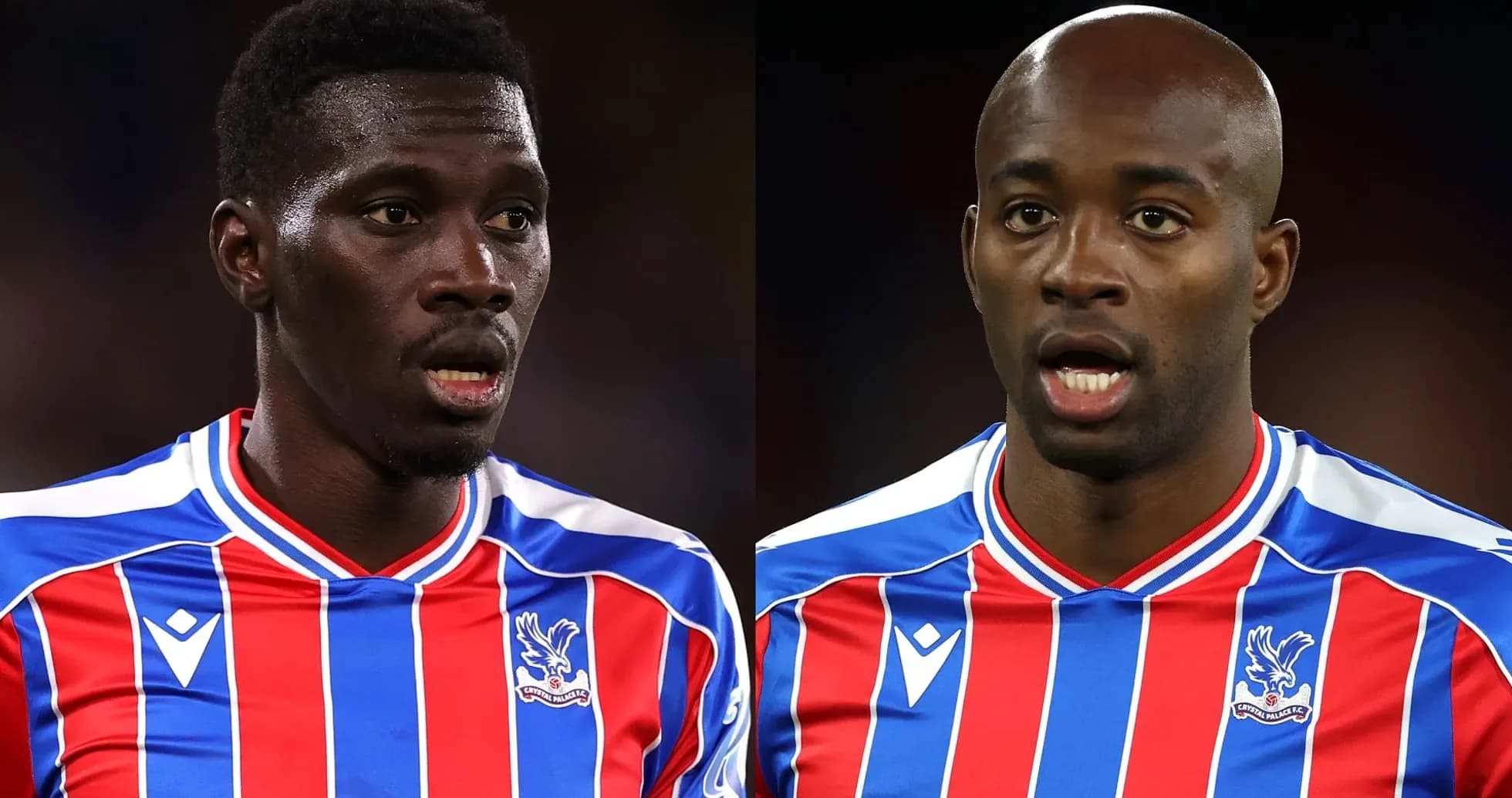 Два игрока Crystal Palace на поле во время матча