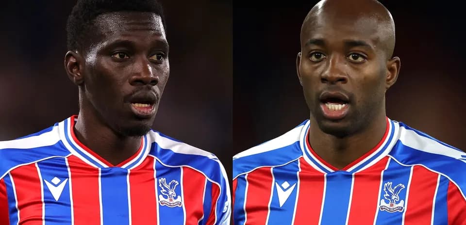 Два игрока Crystal Palace на поле во время матча