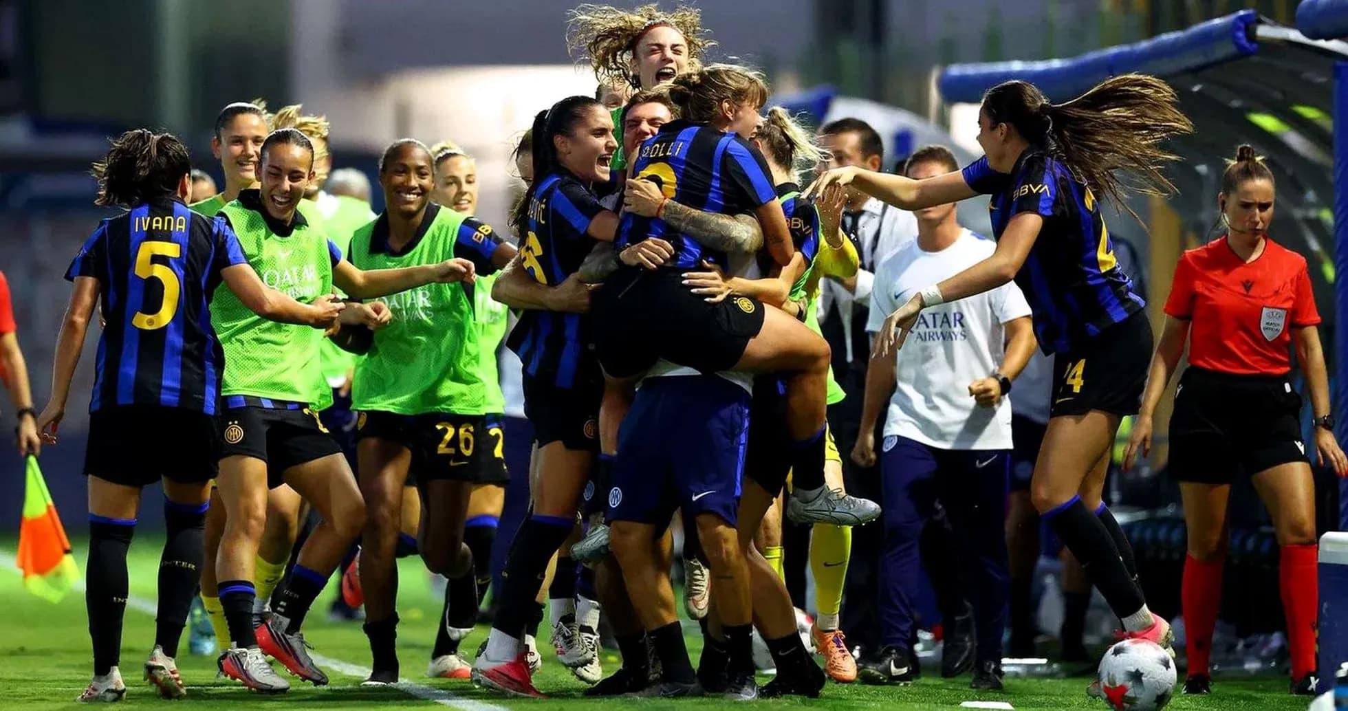 Inter team celebration.