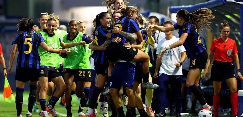 Inter team celebration.