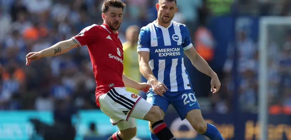 Игроки Brighton и Manchester United на поле