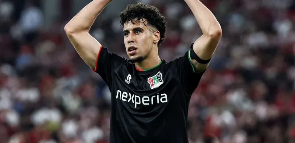 Игрок NEC Nijmegen во время матча