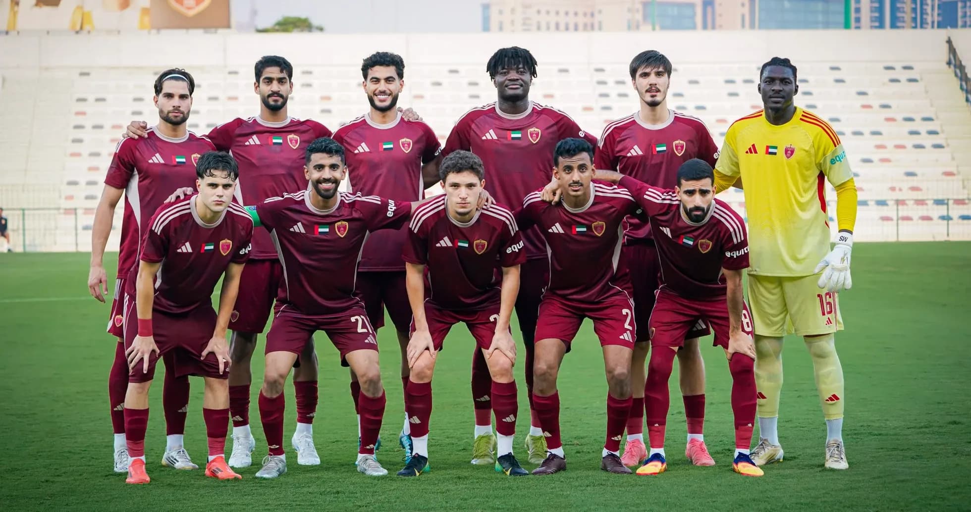 Команда Al Wahda U23 на поле перед матчем
