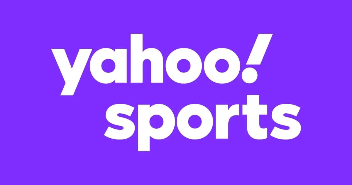 Логотип Yahoo Sports на фиолетовом фоне