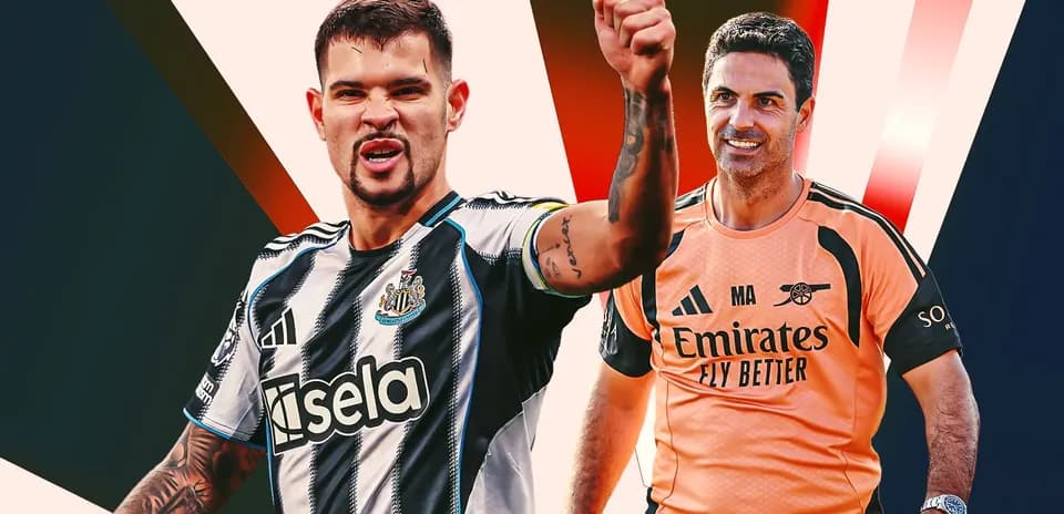 Игрок Newcastle и тренер Arsenal на фоне графики