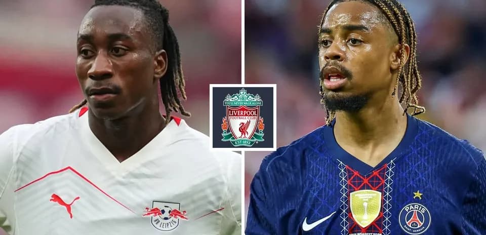 Два футболиста в формах клубов RB Leipzig и PSG