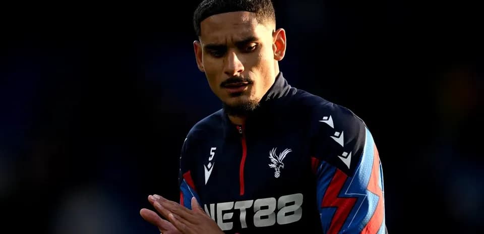 Игрок в форме Crystal Palace на поле