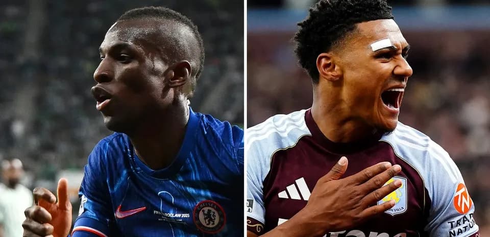 Игроки Chelsea и Aston Villa празднуют гол