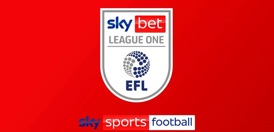 Логотип Лиги Один Sky Bet на красном фоне
