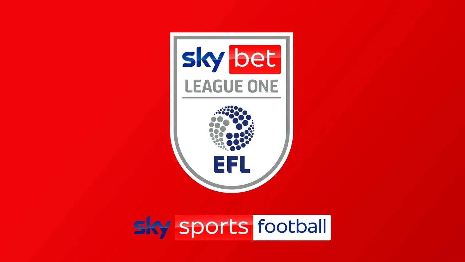 Логотип Лиги Один Sky Bet на красном фоне