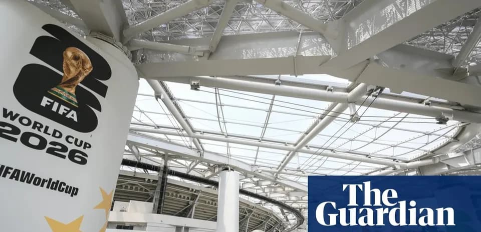 Логотип чемпионата мира FIFA 2026 на стадионе