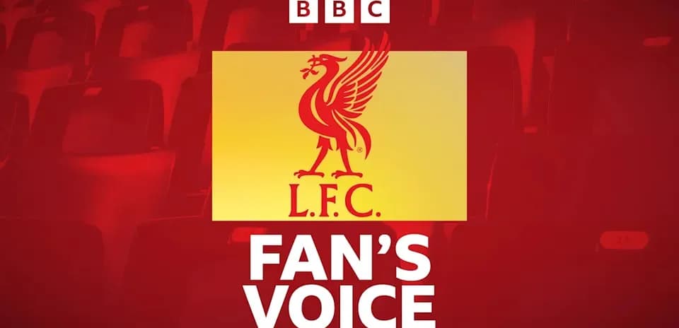 Логотип Liverpool FC с текстом 'Fan's Voice'