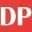 Логотип с буквами DP на красном фоне