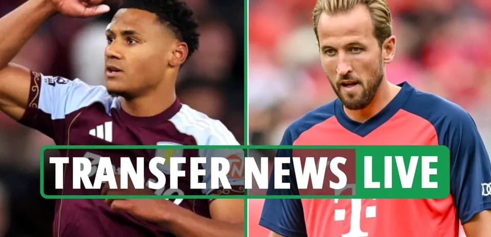 Игроки Aston Villa и Bayern Munich на футбольном поле