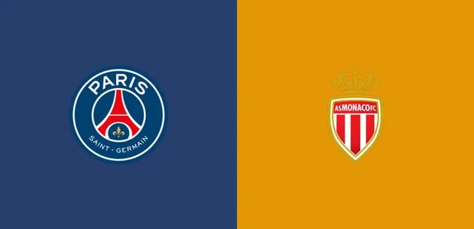Логотипы Paris Saint-Germain и AS Monaco