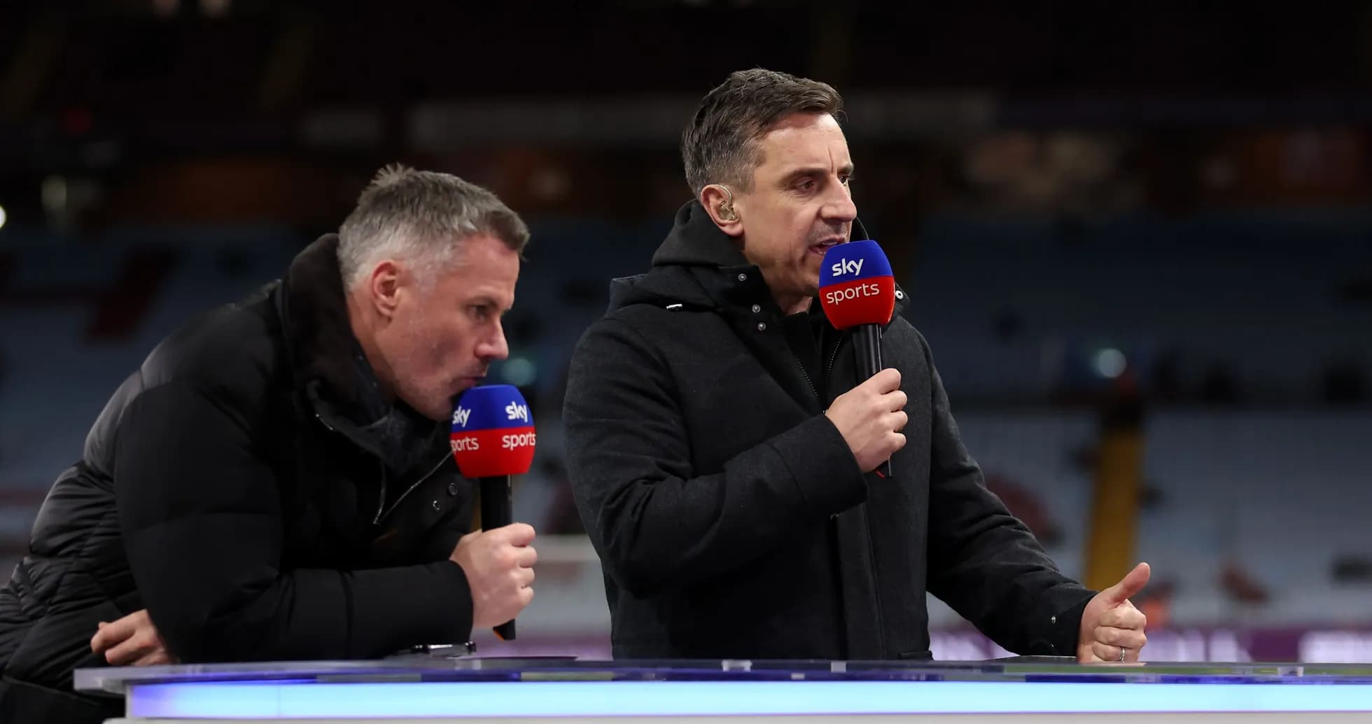 Комментаторы обсуждают матч на студии Sky Sports Комментаторы обсуждают матч на студии Sky Sports