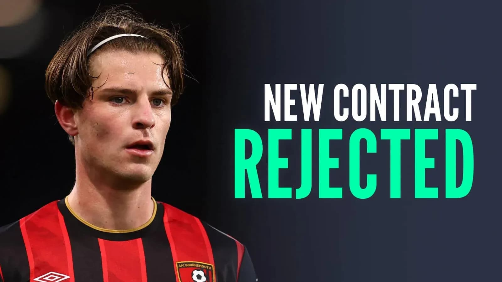 Игрок AFC Bournemouth с заголовком о контракте Игрок AFC Bournemouth с заголовком о контракте