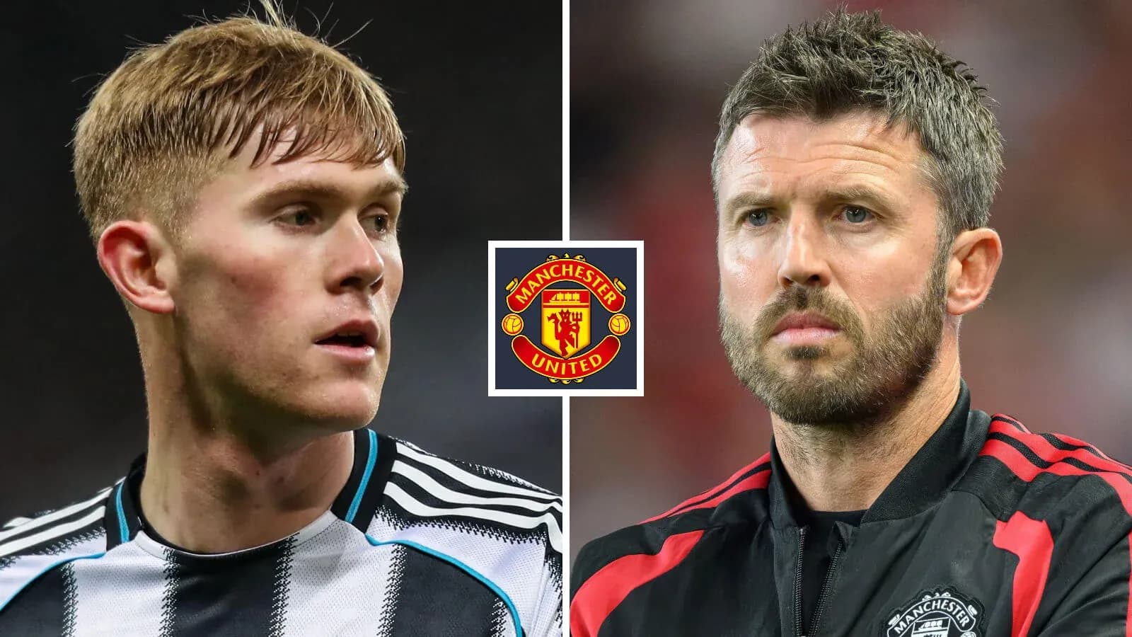Игроки Newcastle и Manchester United на фоне логотипа клуба Игроки Newcastle и Manchester United на фоне логотипа клуба