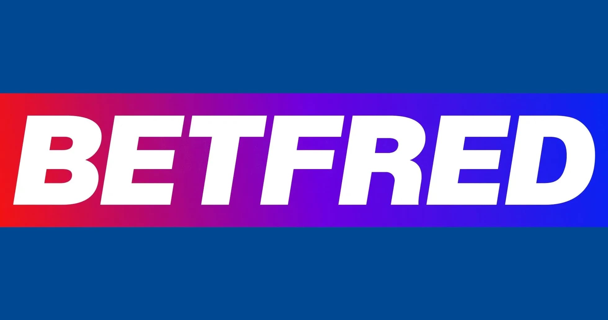 Логотип компании Betfred на синем фоне Логотип компании Betfred на синем фоне