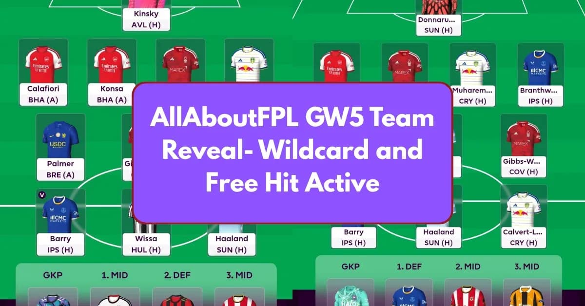 Состав команды FPL на GW5 с активным вайлдкаром Состав команды FPL на GW5 с активным вайлдкаром