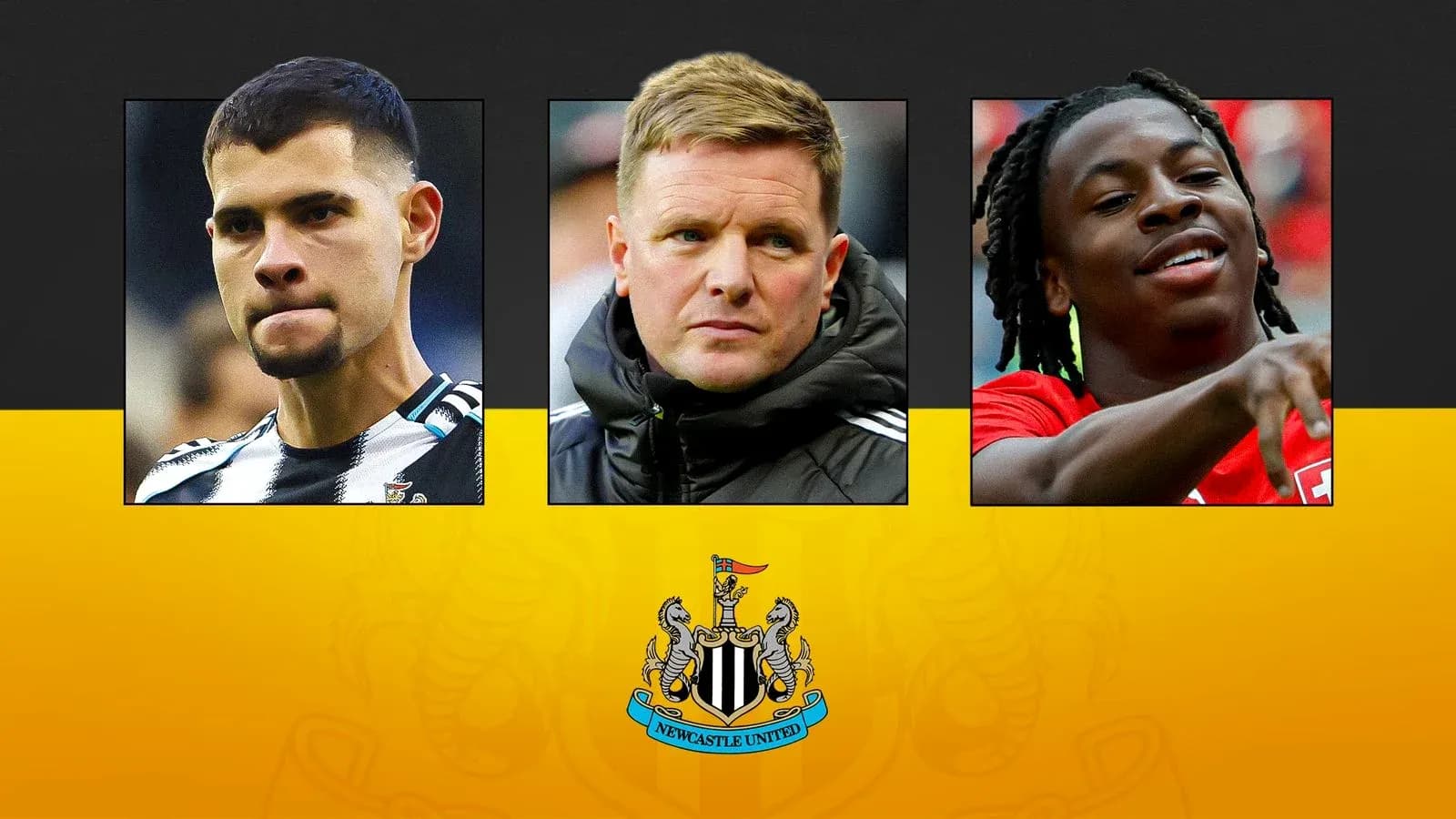Три человека, связанные с Newcastle United Три человека, связанные с Newcastle United