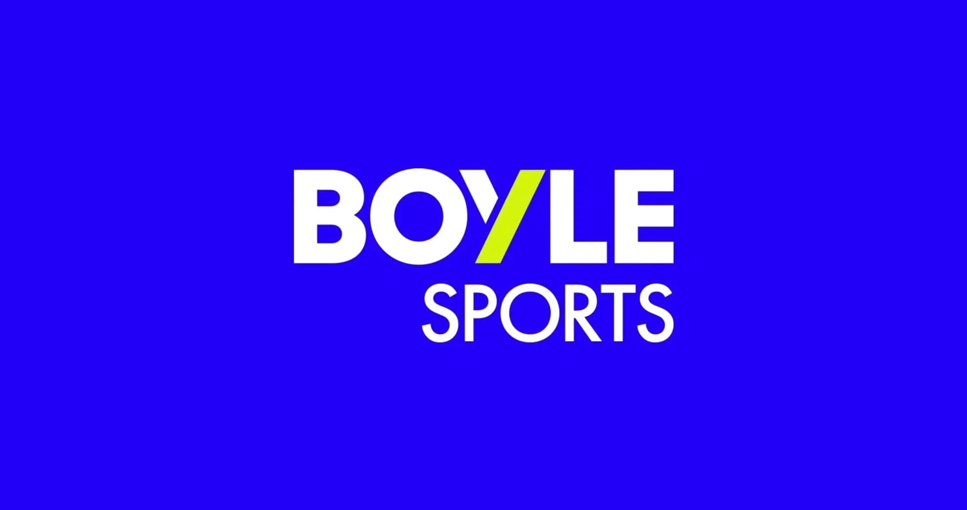 Логотип Boyle Sports на синем фоне Логотип Boyle Sports на синем фоне