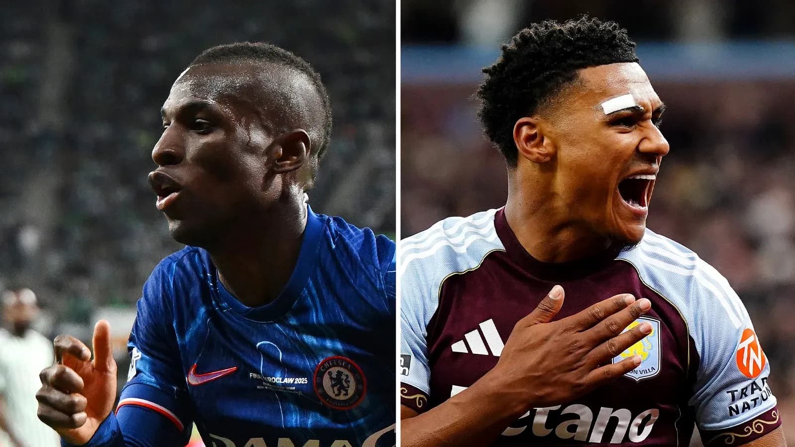 Игроки Chelsea и Aston Villa празднуют гол Игроки Chelsea и Aston Villa празднуют гол